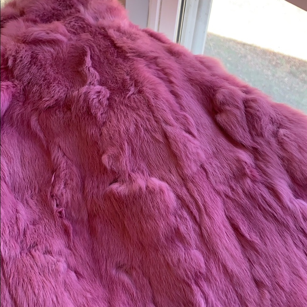 Heirloom Pink Rabbit Fur No Defects Intact Lining - Picture 7 of 7
